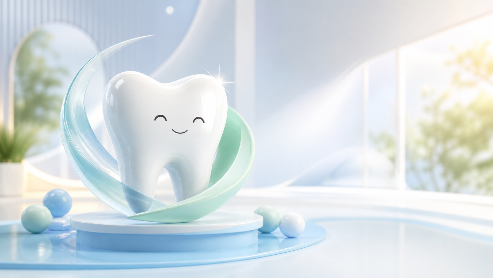 The smiling tooth artwork from the DentalOS login experience